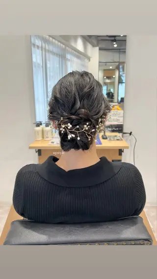 ロング ヘアアレンジ 黒阪 なみのヘアスタイル