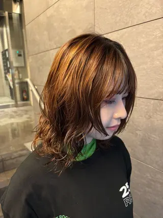ミディアム パーマ ウルフカット/パーマ mayo🌛🌀のヘアスタイル
