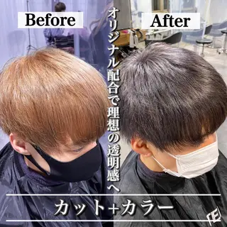 カラー メンズ メンズヘア特化 パーマ 縮毛矯正🔷のヘアスタイル