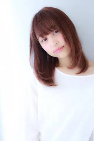 ミディアム カラー パーマ レイヤーカット✂️ 横浜No1♡下鳥翔子のヘアスタイル