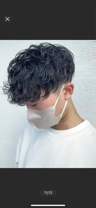 パーマ メンズ momb 折戸結菜のヘアスタイル