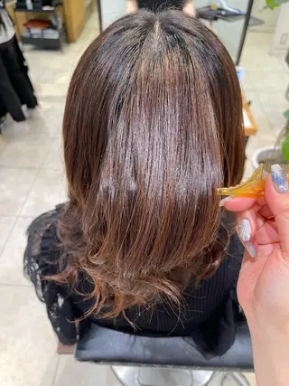 セミロング 縮毛矯正・髪質改善・ ストレート🌻ゆいのヘアスタイル