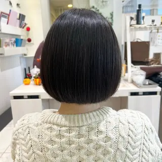 ショート 三箇島陽香/髪質改善 クロスパーマ縮毛矯正のヘアスタイル