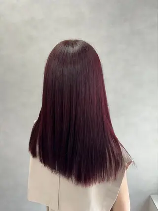 ロング かがみ/メンテナンス カット無料のヘアスタイル