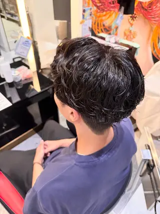 パーマ メンズ レディースモデル募集 無料/田中海斗のヘアスタイル