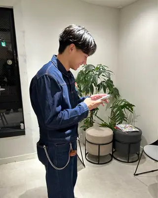 ショート パーマ メンズ メンズカット/透明感 石山浩二のヘアスタイル