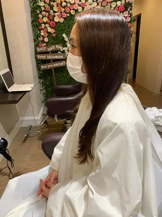 ロング カラー パーマ 永瀬 恵のヘアスタイル
