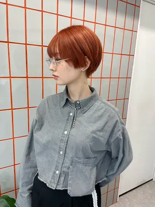 ショート カラー 💍モテる艶髪 透明感カラー💖のヘアスタイル