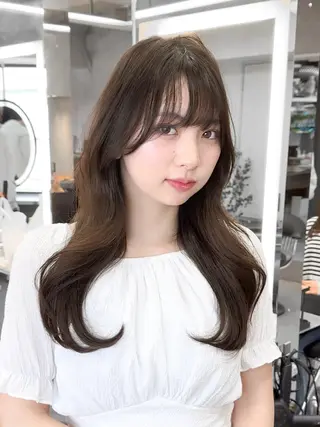セミロング 縮毛矯正/韓国ヘア /レイヤー🎀ミズキのヘアスタイル