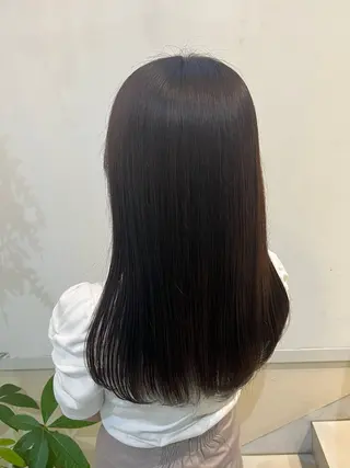 ロング カラー ブリーチしない暖色 カラー🥀杉 優菜のヘアスタイル