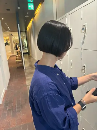ミディアム マンツーマン 縮毛矯正/マユコのヘアスタイル