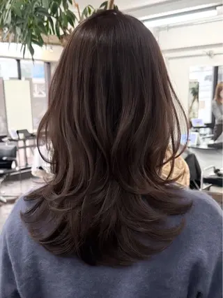 ミディアム カラー ヘアアレンジ 🫧透明感カラー/ 艶カラー🫧namiのヘアスタイル