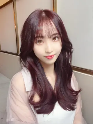 セミロング カラー 顔周り特化/韓国ヘア /レイヤー/吉野幸大のヘアスタイル