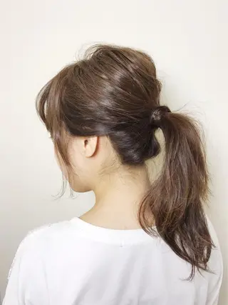 ミディアム セミロング ロング カラー ヘアアレンジ タジマ ヤスヒサのヘアスタイル