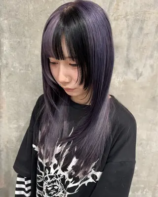 セミロング カラー ヘアアレンジ ハイトーン特化🤍 浦住のヘアスタイル