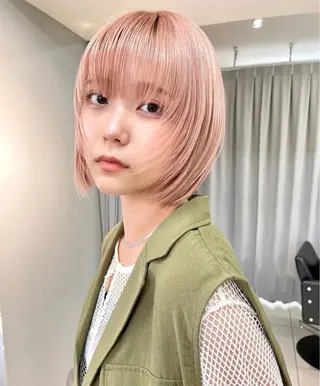 ショート カラー ナチュラル×色気パ ーマ 渋谷/マナミのヘアスタイル
