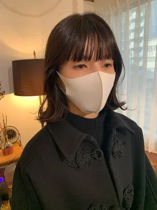 ミディアム 安村 美奈のヘアスタイル