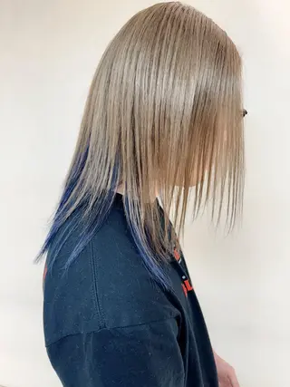 ロング カラー 汐見 悠佑のヘアスタイル