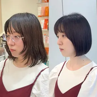 ショート 【ショート/ボブ 丸みショート】深萱のヘアスタイル