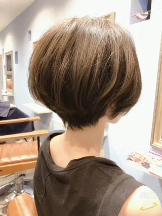 ショート カラー パーマ 髪質改善/ストレート /オリーブ/堀内浩和のヘアスタイル