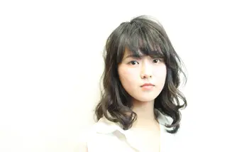 セミロング パーマ 似合わせ/代表 髪質改善/山田将大のヘアスタイル