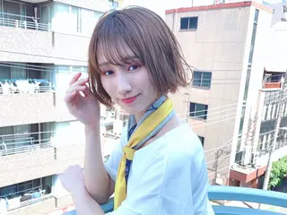 ミディアム カラー パーマ ヘアアレンジ 【公式】amble luxe池袋東口🩷のヘアスタイル