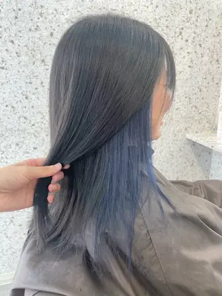 セミロング カラー SHOTO ハイトー ン/ブロンドカラーのヘアスタイル
