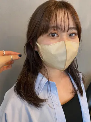 ミディアム カラー 砂原 ひよりのヘアスタイル