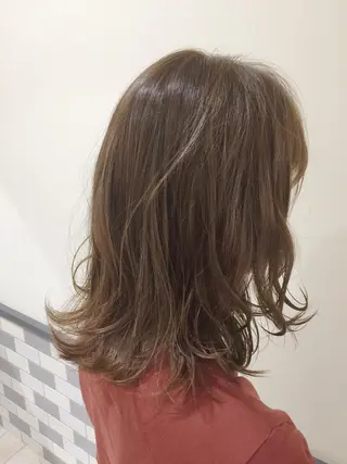 ミディアム カラー パーマ 【白髪ぼかし 専門GBG】自由が丘のヘアスタイル