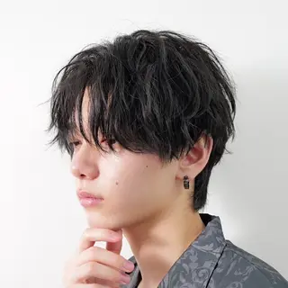 ショート 【メンズ特化⚡️】 曲がる矯正/千原涼麻のヘアスタイル