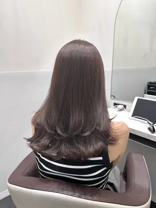 セミロング カラー 矢野 晃平のヘアスタイル