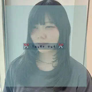 ロング ✨🦄韓国風レイヤ ー🦄✨林あかりのヘアスタイル