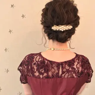 ミディアム ヘアアレンジ 市川 千夏のヘアスタイル