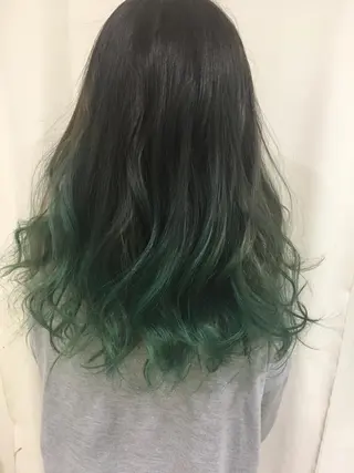 ロング カラー ヘアアレンジ きむえり/髪質改善 /うねり広がり改善のヘアスタイル