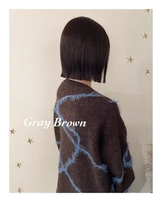 ミディアム カラー 市川 千夏のヘアスタイル