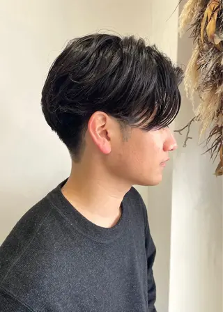 パーマ メンズ ボブモデル募集/ 青木亮太郎のヘアスタイル