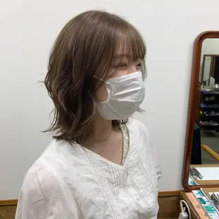 ミディアム Ririkoボブ 透明感カラー🤍のヘアスタイル