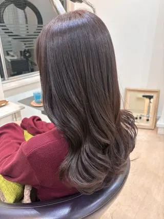 セミロング カラー 韓国風⭐️くびれヘア 🍀高津かえでのヘアスタイル