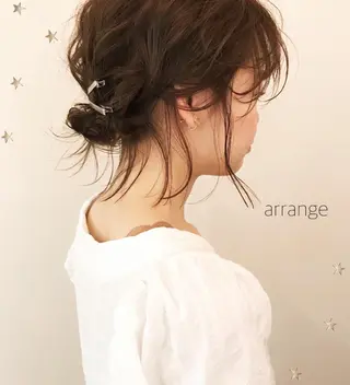 ミディアム ヘアアレンジ 市川 千夏のヘアスタイル