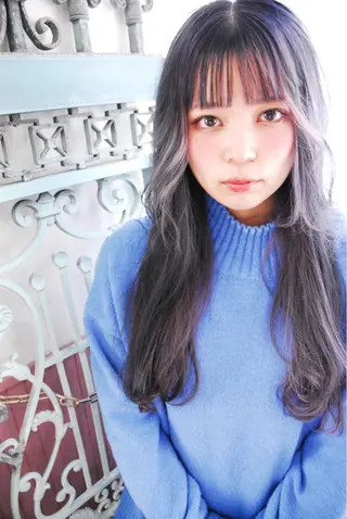 ロング カラー パーマ ヘアアレンジ メンズ 表参道Lise おおいしおりのヘアスタイル