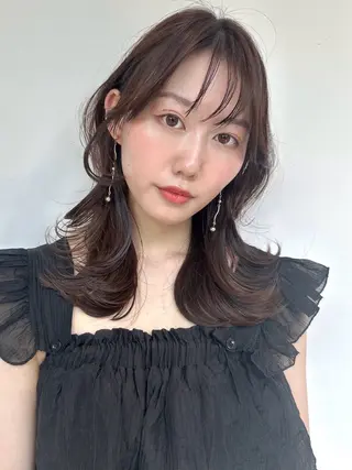 ミディアム カラー 🩰ナチュラル可愛い kamicare🩰のヘアスタイル