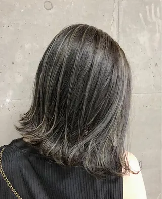 セミロング カラー ノンダメージ髪質改善 カラー💎/KURAのヘアスタイル