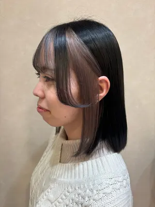 ミディアム カラー り このヘアスタイル