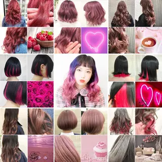 ロング カラー ヘアアレンジ ✨️眉毛、派手髪、 ハイトーンShinの眉毛・アイブロウイメージ