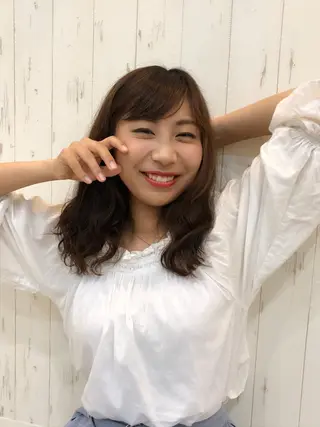 セミロング カラー パーマ KAIzen. tomoのヘアスタイル