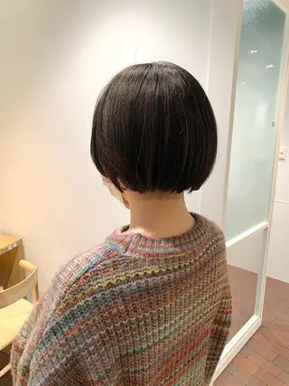 ミディアム カラー ヘアアレンジ 髪と心を整える美容師 透明感カラー/ボブのヘアスタイル