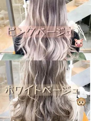 カラー 透明感カラー 山中のヘアスタイル