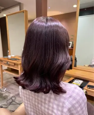 ミディアム カラー ✨️赤み消しカラー/ けんしん/ミルクティのヘアスタイル