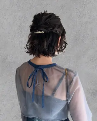 ショート ヘアアレンジ くすみカラー/ ora🪡🤎のヘアスタイル