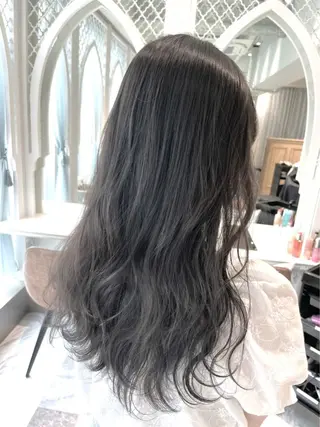 カラー ブリーチなし 透明感カラー/艶髪のヘアスタイル